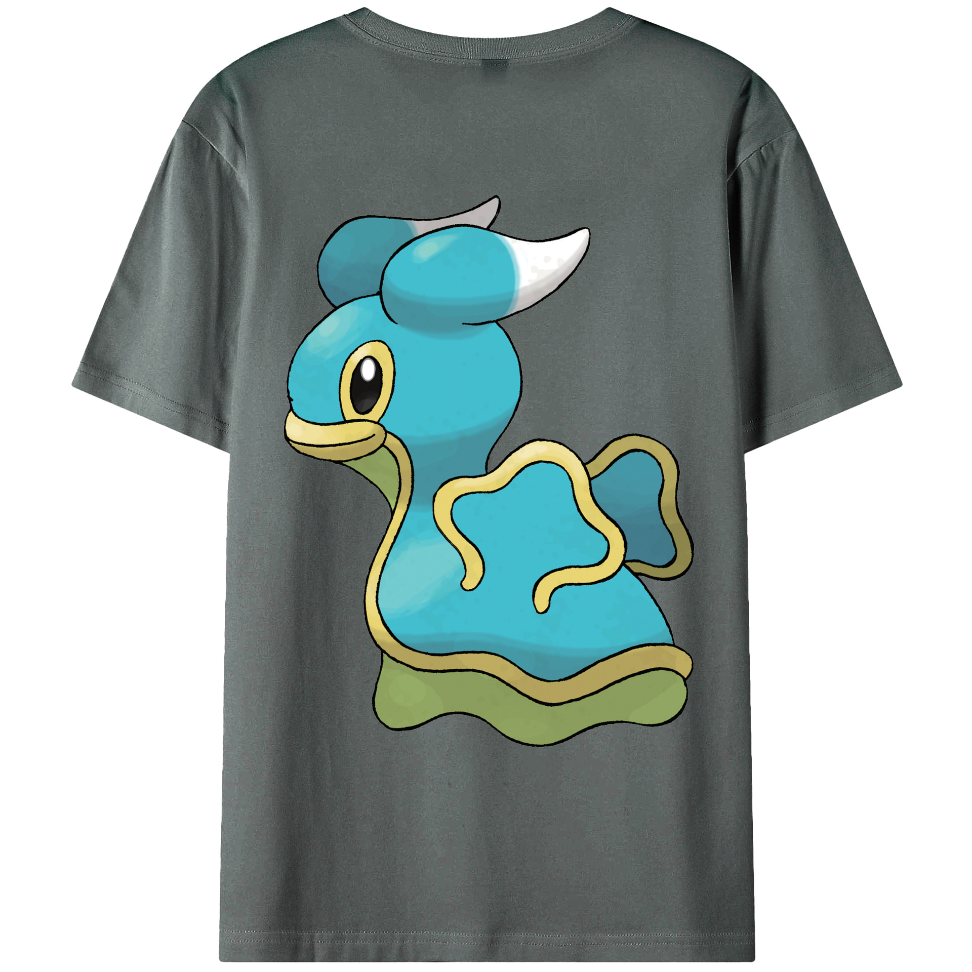 （画像用） ポケットモンスター Pokémon 綿100％ メンズ半袖Tシャツ（バックプリント） 通気性